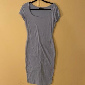 Light blue tight fitting dress, size XL, brand see you monday
